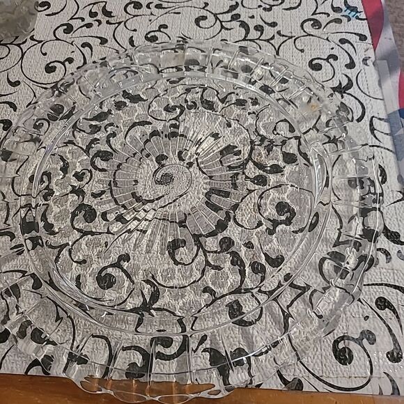 Federal Glass Cake Plate - Picture 2 of 2